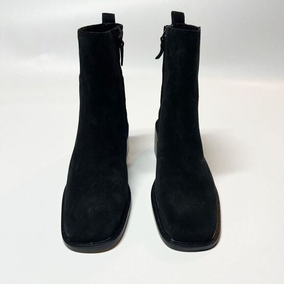 Everlane The City Boot in Black Suede Square Toe Size 7.5 New - Picture 7 of 16
